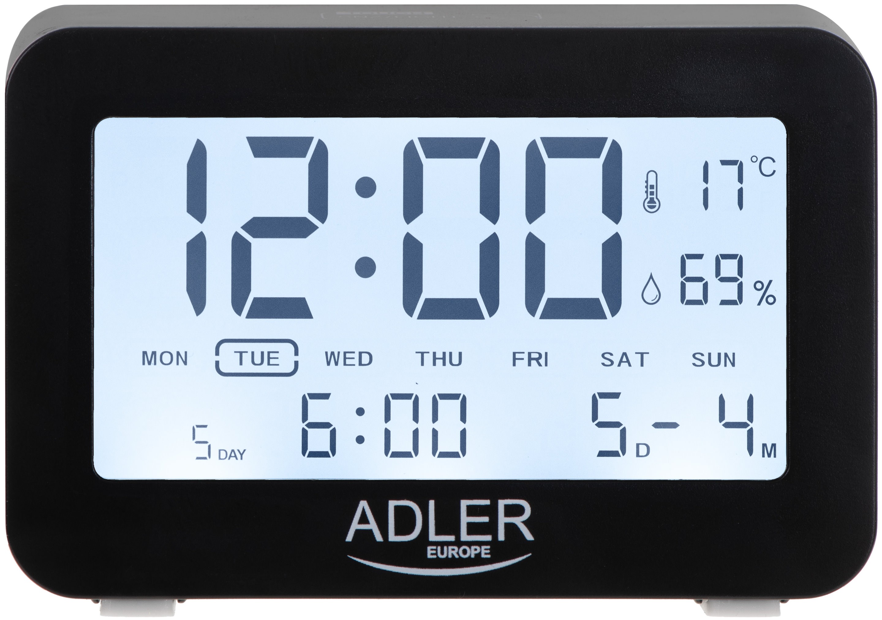 Електронний будильник Adler AD 1196 black