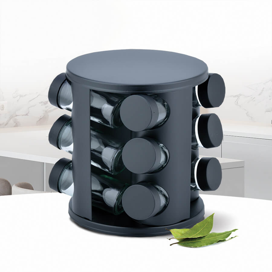 Набір для спецій Maestro MR-1725-BLACK, 12 ємностей